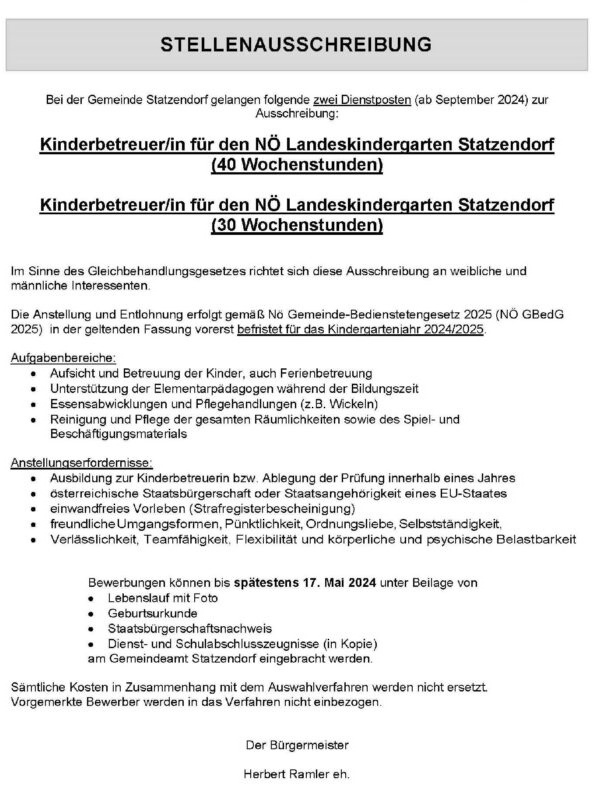 Job KG Statzendorf