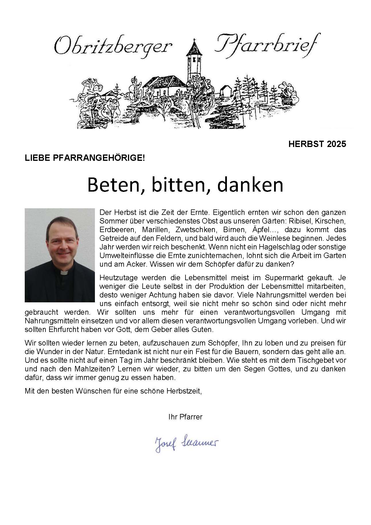 Pfarrbrief Herbst 2025