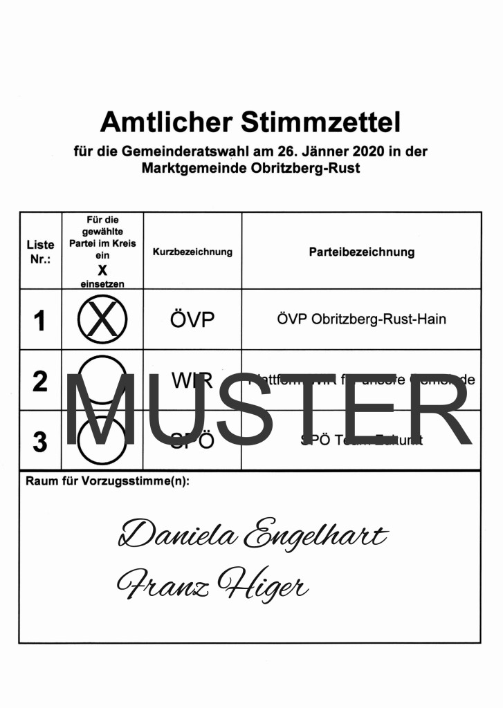 So wählen Sie richtig: Bürgermeisterin Daniela Engelhart mit "obritzberg.info" GR Franz Higer