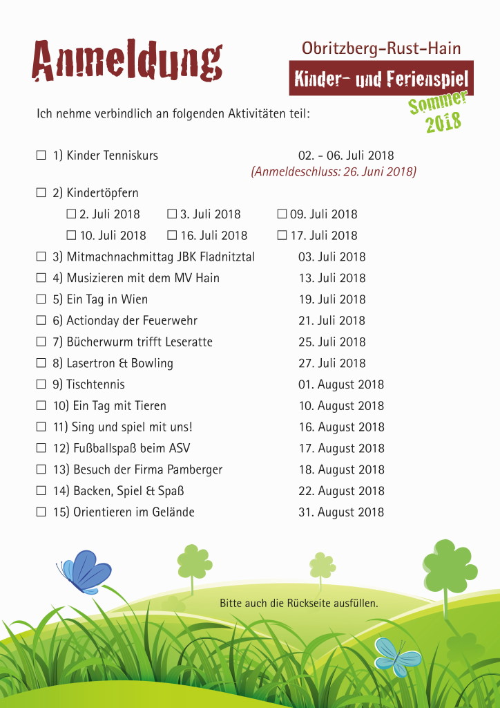 Anmeldeformular Ferienspiel2018