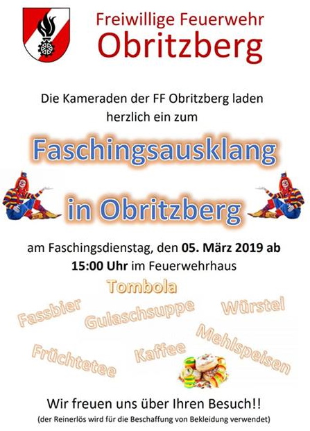 FF Obritzberg Faschingsausklang