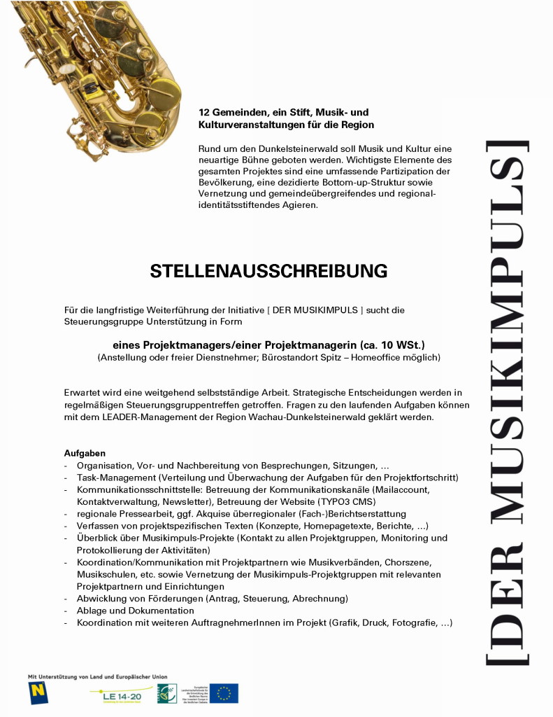 Stellenausschreibung Musikimpuls