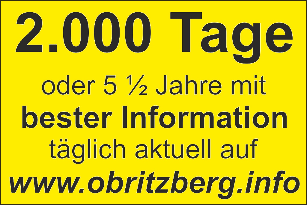 www.obritzberg.info - 2.000 Tage mit aktueller Information über unsere Gemeinde