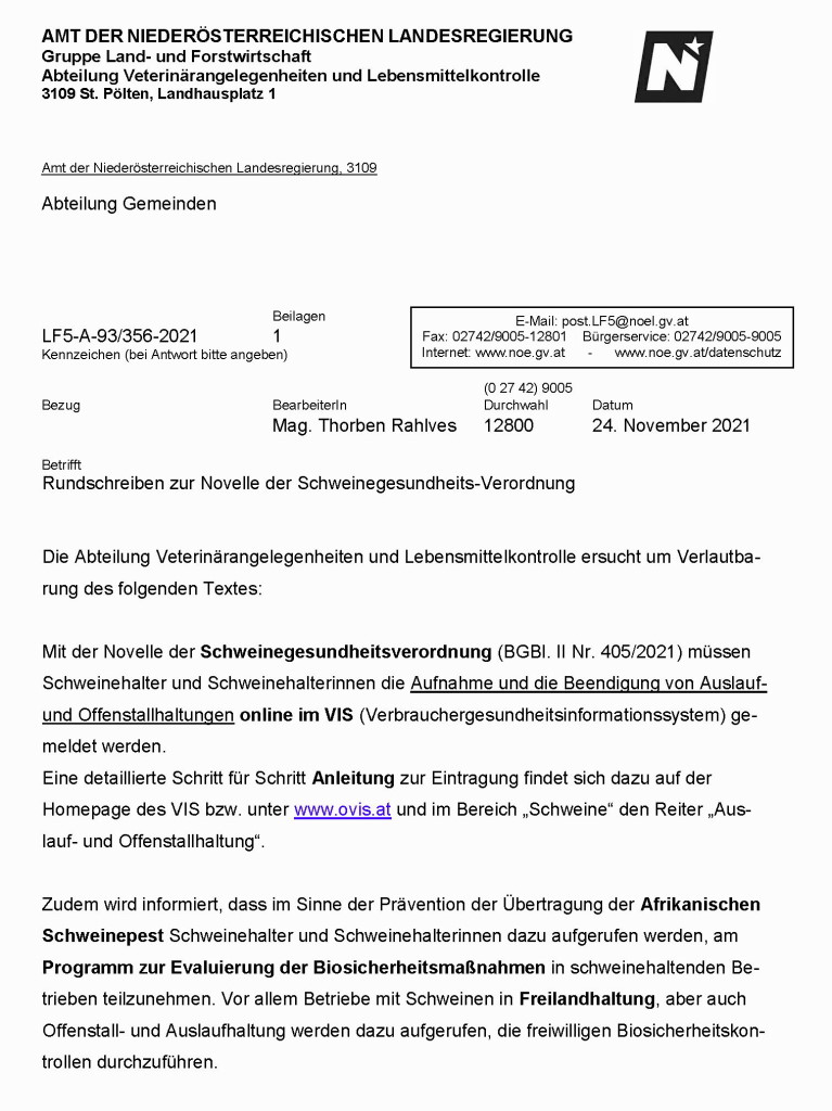 2021 11 24 Schweinegesundheitsverordnung