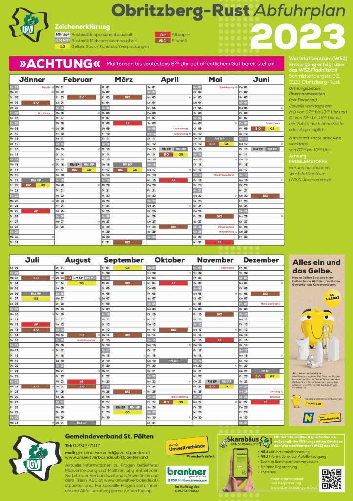 Müllkalender 2023
