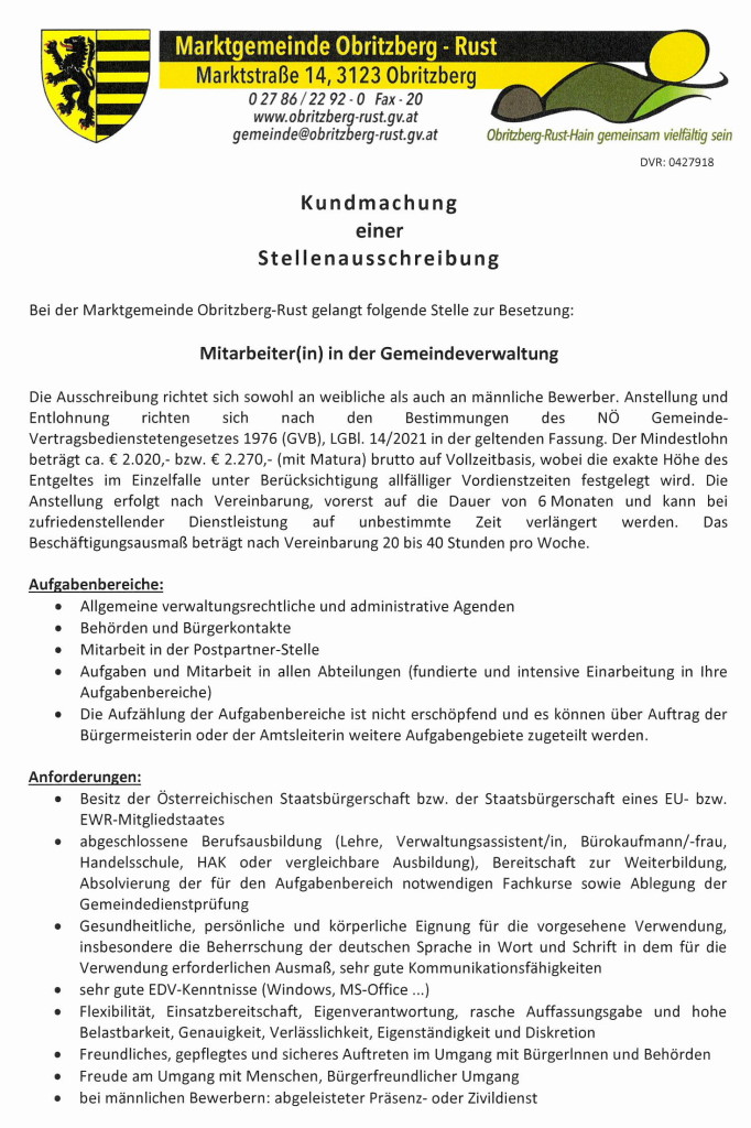 Job Gemeindeamt